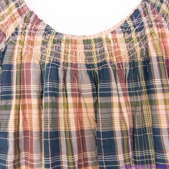 NEW Madewell Flutter-Sleeve Tiered‎ Midi Dress in Plaid, M - Picture 12 of 16